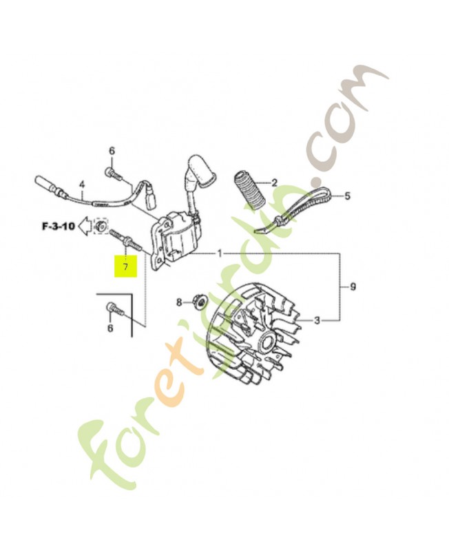 Goujon 4mm réf. Honda 90101Z0HJ00