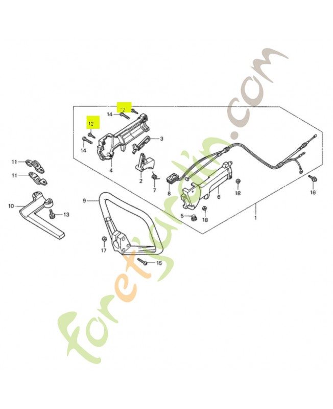 Vis auto-taraudeuse 4x20 réf. Honda 90101VF9V31