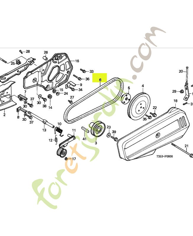Courroie en v (sb-42.5) réf. Honda 22431735013