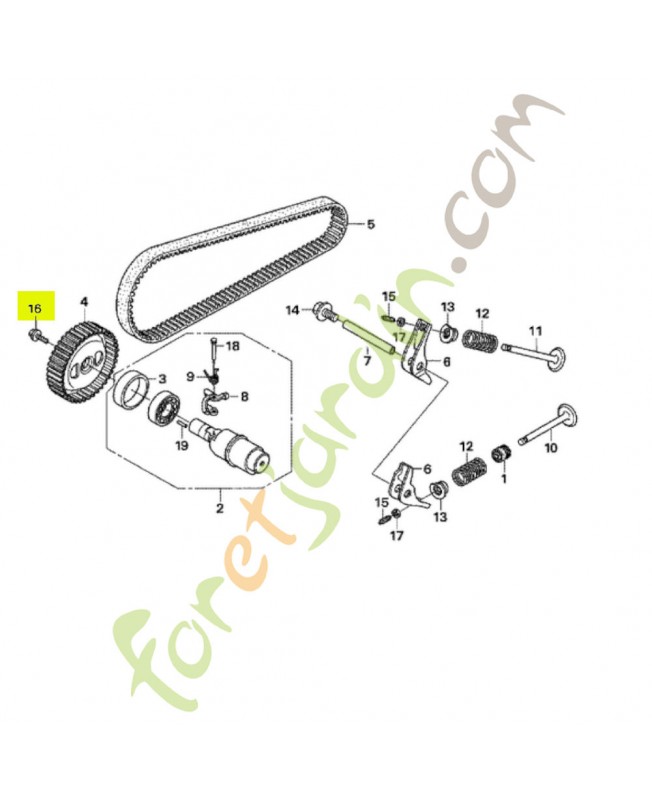 Boulon de douille 6X16 réf. Honda 90071MG8000