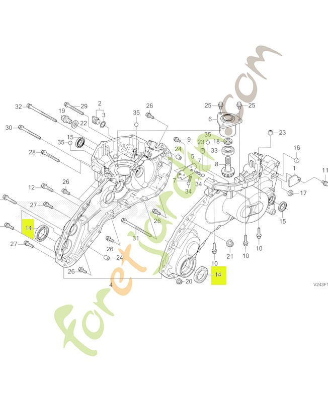 Joint d'étanchéité d'huile réf. Honda 91201V24003