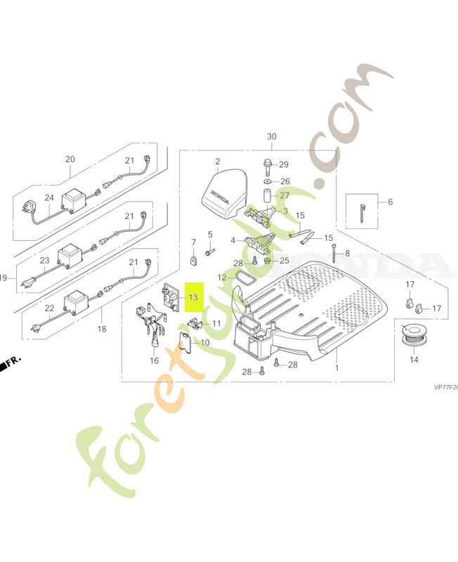 Support réf. Honda 31570VP7C51