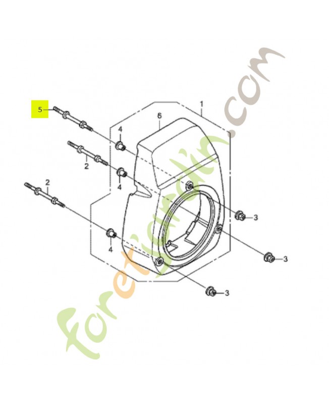 Goujon (h 39.5mm) réf. Honda 90043Z0J900