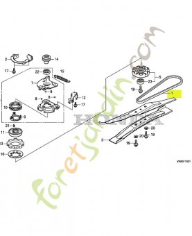 Courroie en v (3l-39.2) réf. Honda 22431VR8N03
