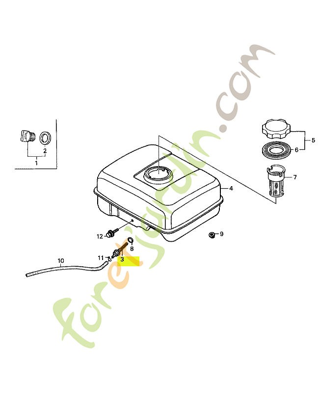 Raccord de réservoir réf. Honda 16955ZE1010