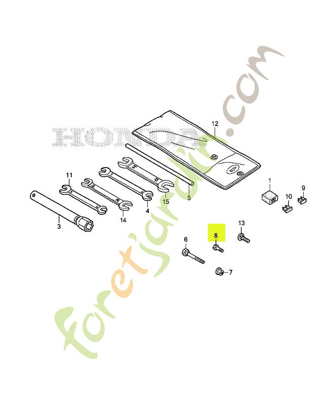 Boulon special, 6x18 réf. Honda 90119V45A00