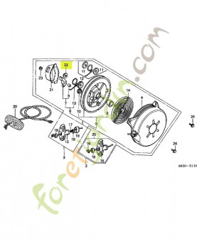 Ecrou d'auto-blocant, 8mm réf. Honda 90115659003