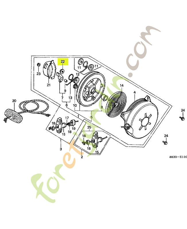 Ecrou d'auto-blocant, 8mm réf. Honda 90115659003
