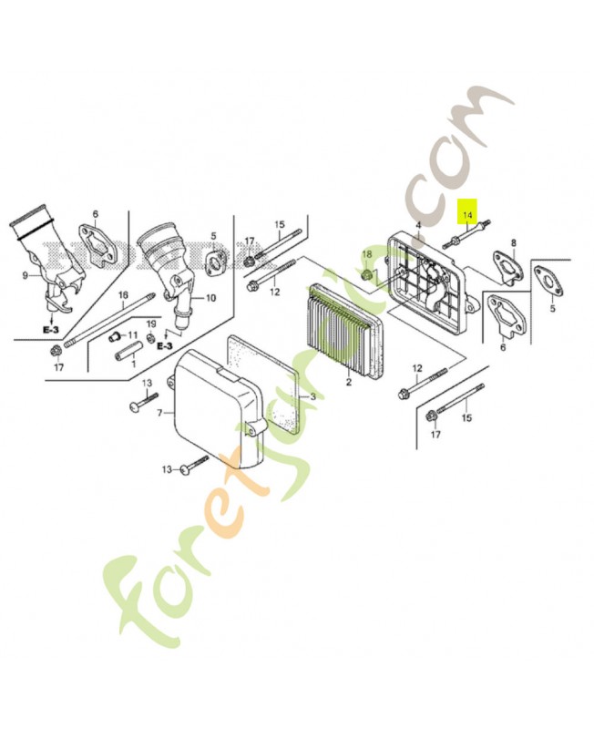 Goujon réf. Honda 90041Z4E800