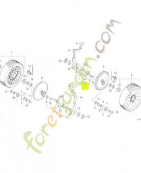 Bras comp. reglage ar. g. réf. Honda 42940VH7010