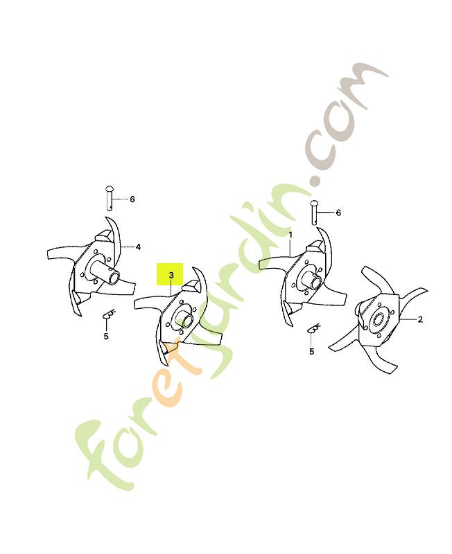 Lame de rotor  réf. Honda 72210V18640