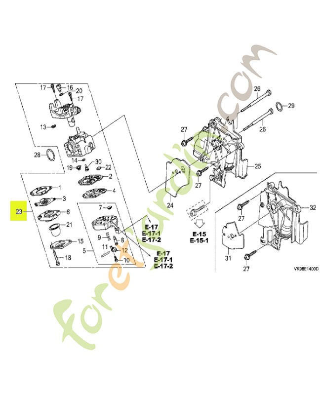 Carburateur (WYB 6F/G) réf. Honda 16100Z0H063