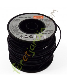 Fil nylon pour débroussailleuse  3.3 mm x 142 m STIHL référence 0000-930-2622
