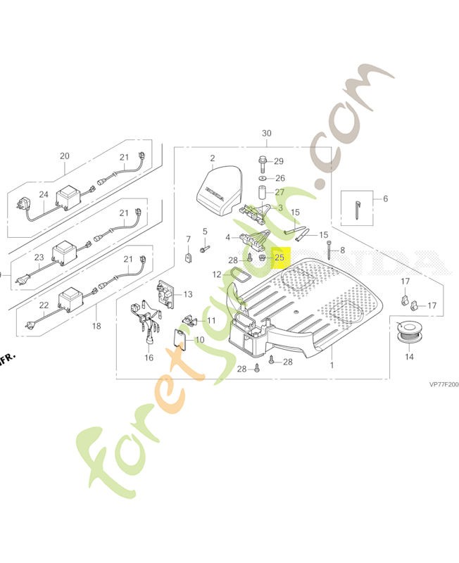 Ecrou de bride, 6mm réf. Honda 90302VP7000