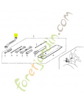Cle 10x12 réf. Honda 89227461000