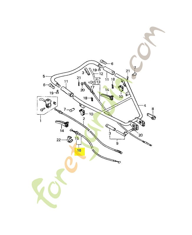 Cable comp. d'embrayage réf. Honda 54720727000