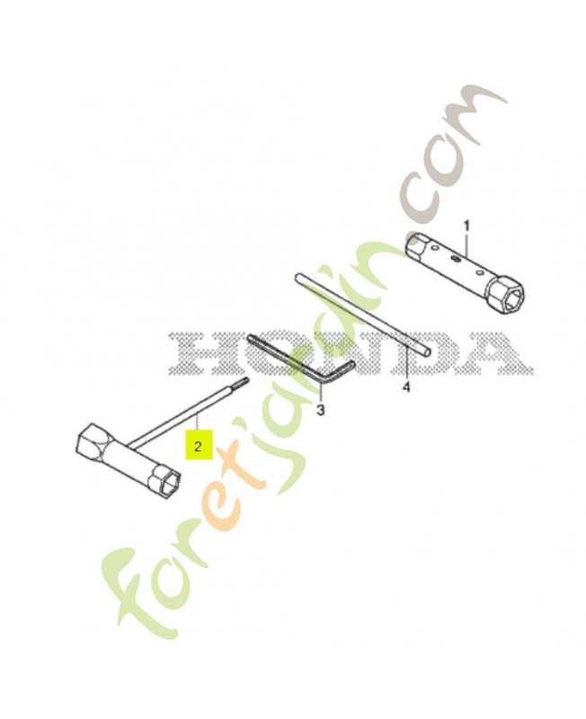 Cle a douille (16x19) réf. Honda 89216VR4E21