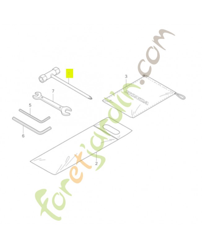 Cle a douille (p16x17) réf. Honda 89216VK9A01