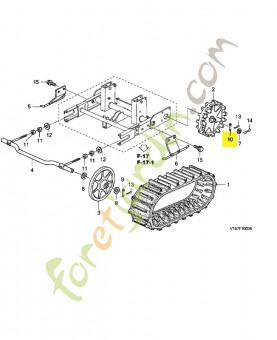 Goupille, 9x43 réf. Honda 90757V15F00
