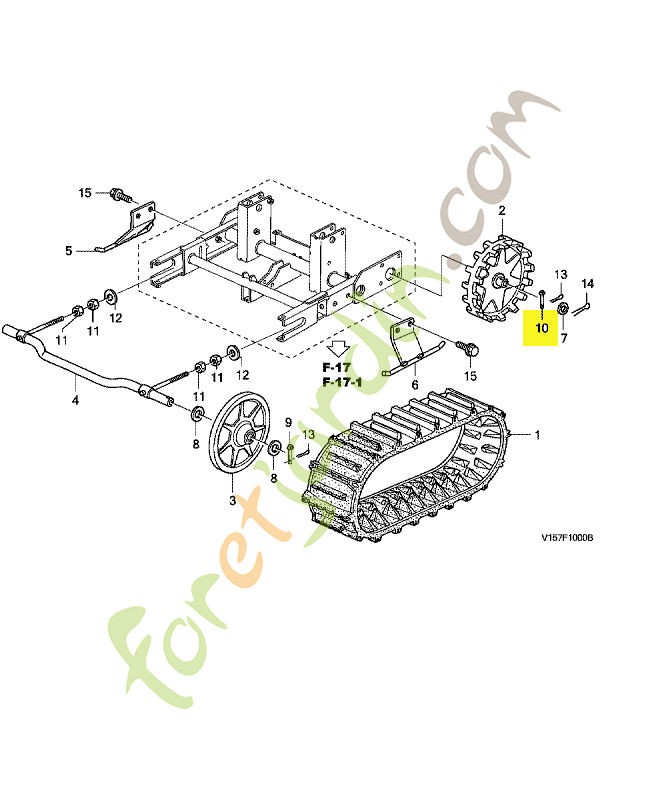 Goupille, 9x43 réf. Honda 90757V15F00