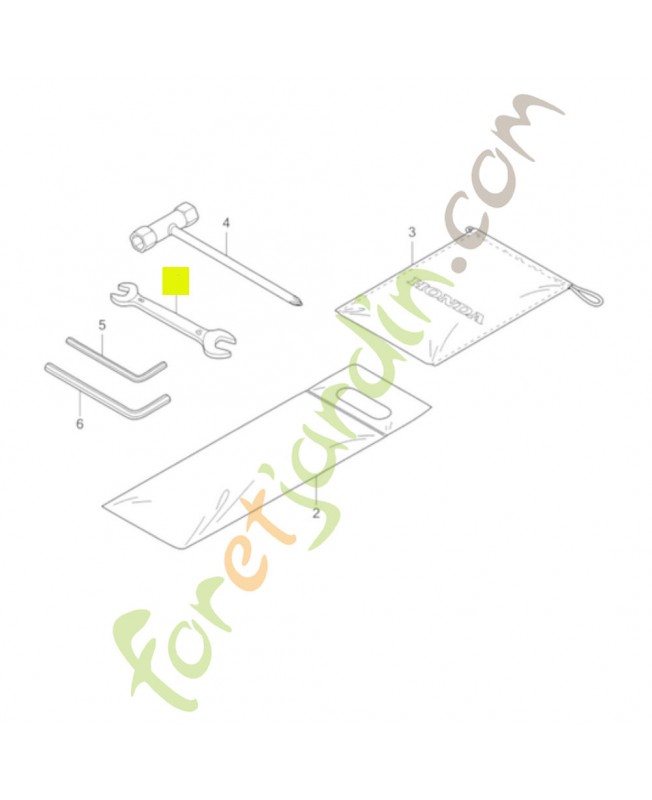 Cle 8x10 (atc) réf. Honda 89211KWW601