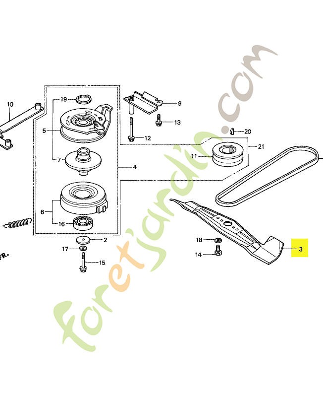 Lame de rotor réf. Honda 72511VA9H50