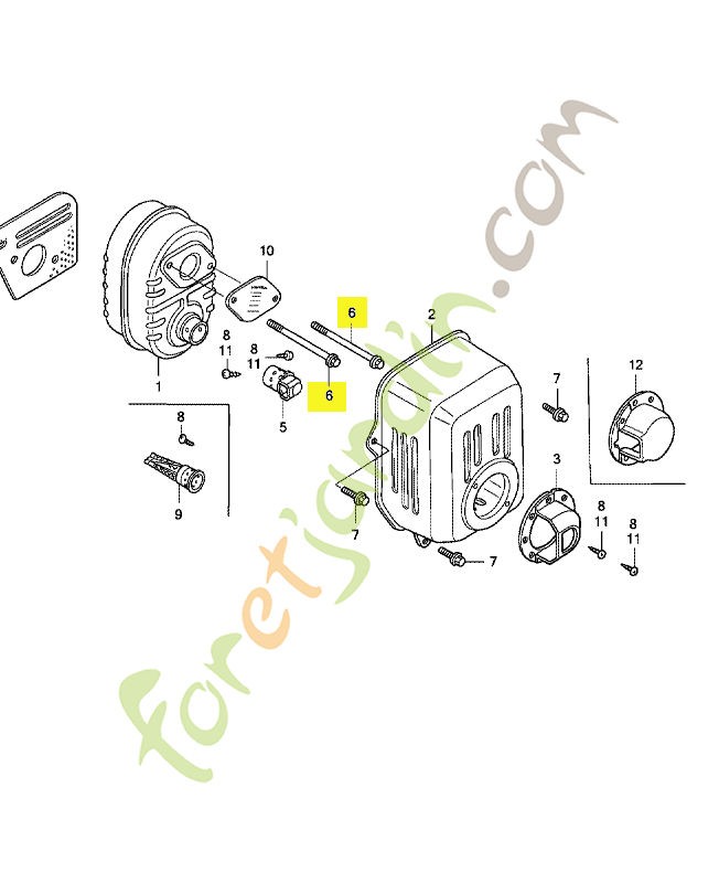 Boulon de bride, 6x79 (ct réf. Honda 90004ZL8000