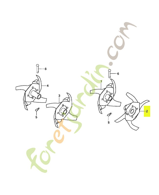 Lame de rotor réf. Honda 72130V18640
