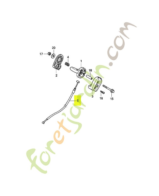Cable  réf. Honda 17910VH7F50