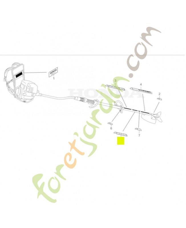 Marque precaution de lame réf. Honda 87641V0G000