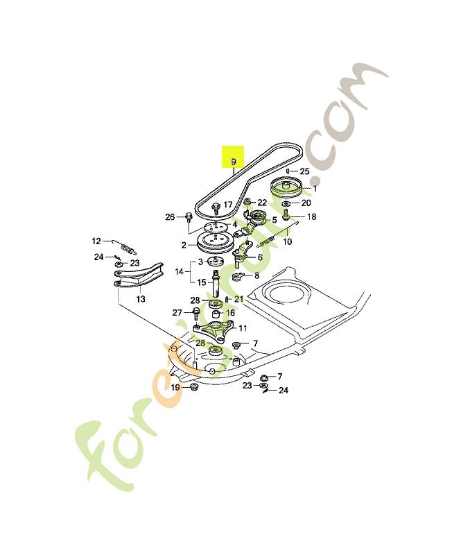 Courroie en v (bando sb-41) réf. Honda 23161VA8E21