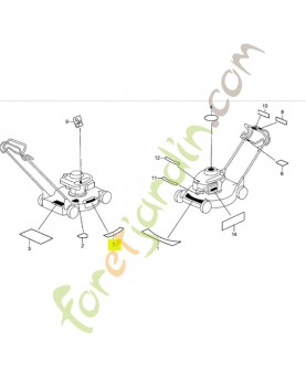 Etiquette avertissement réf. Honda 87640VG3A51