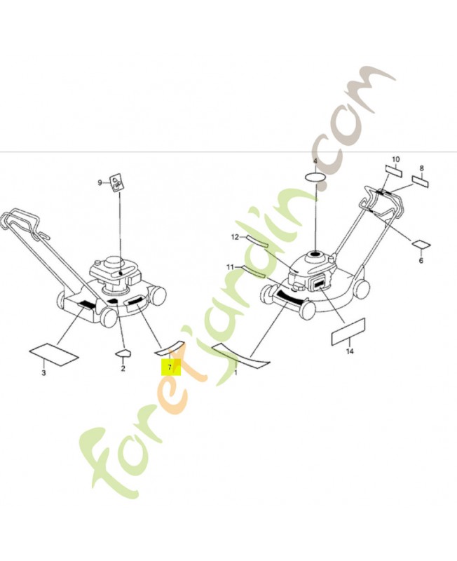 Etiquette avertissement réf. Honda 87640VG3A51