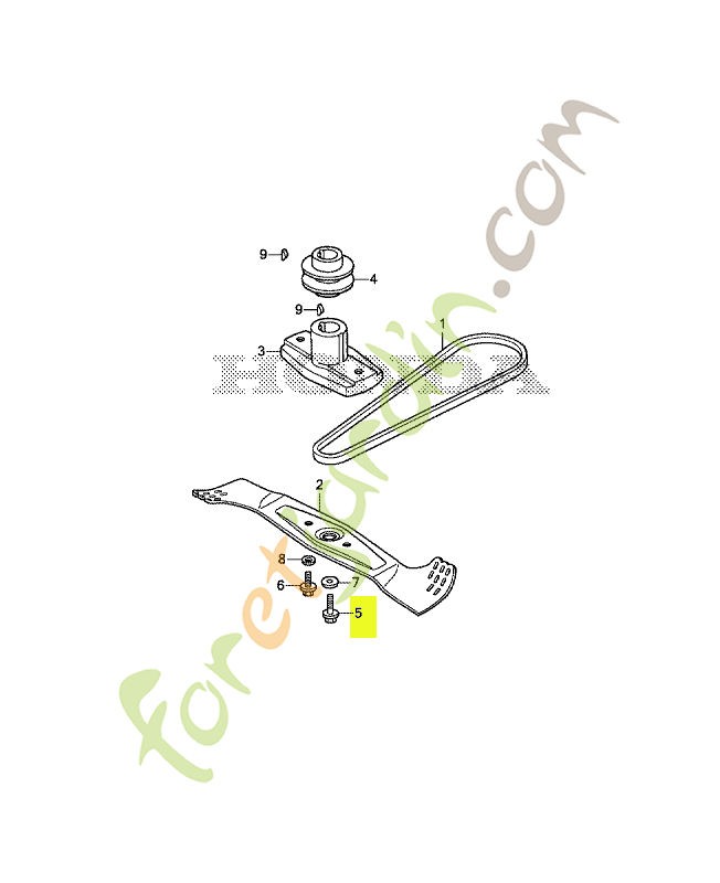 Boulon de bride, 10x30 réf. Honda 90103SV4013