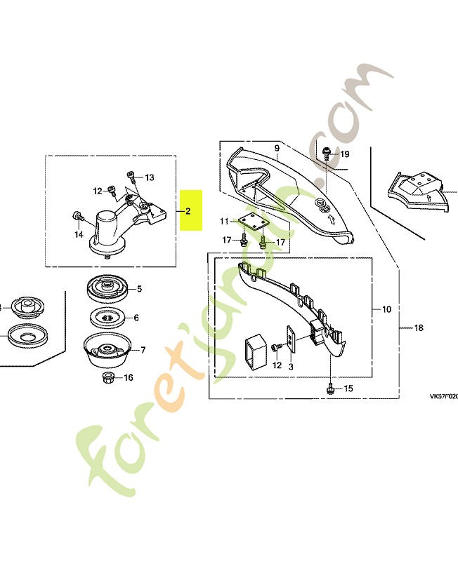 Boitier d'engrenage réf. Honda 41100VL6J31