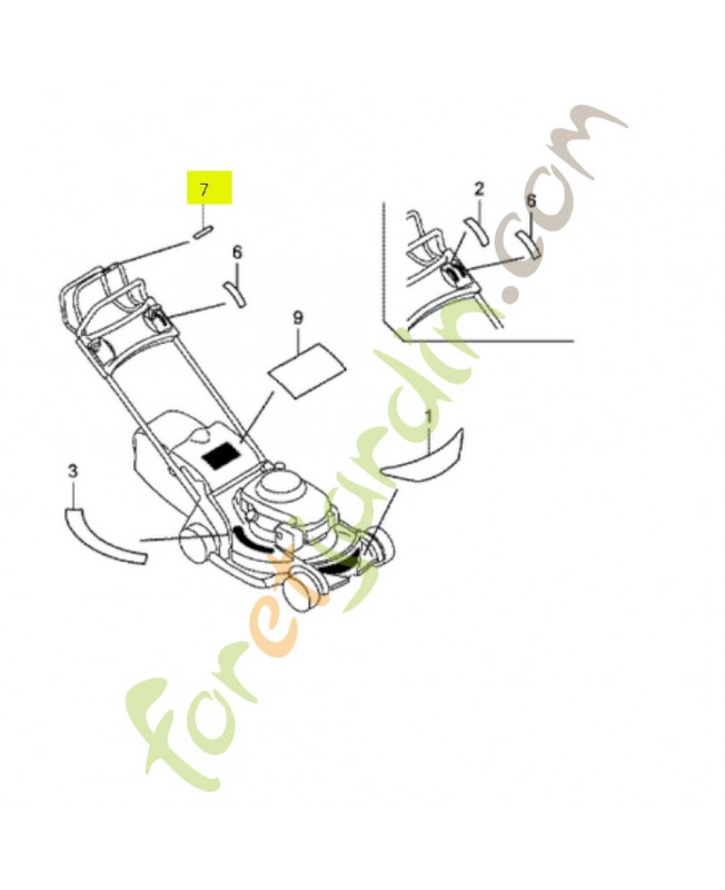 Marque de commande de lame réf. Honda 87588VK8950