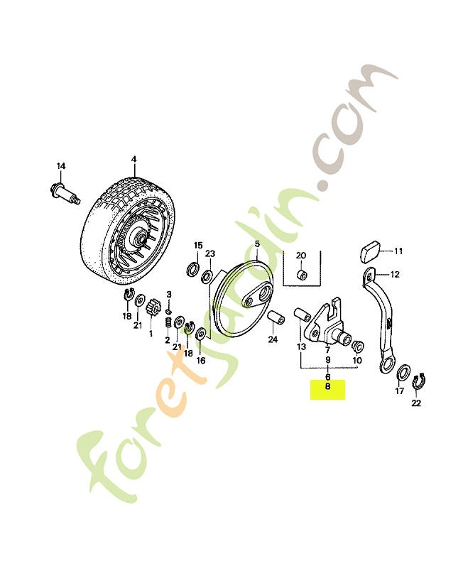 Bras comp. reglage ar. g. réf. Honda 42940VG3B01