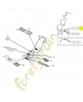 Marque de commande de lame réf. Honda 87588VH3000