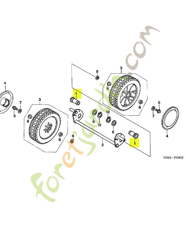 Collier d'arbre de commande réf. Honda 41418VE0800