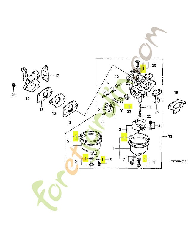 Jeu de joints réf. Honda 16010ZG1015