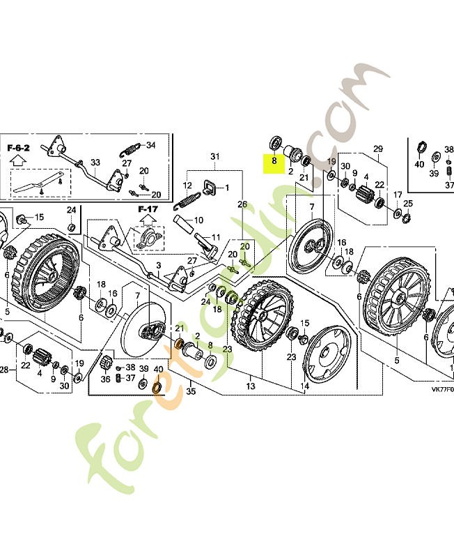 Capuchon de couvercle réf. Honda 42868VK8750