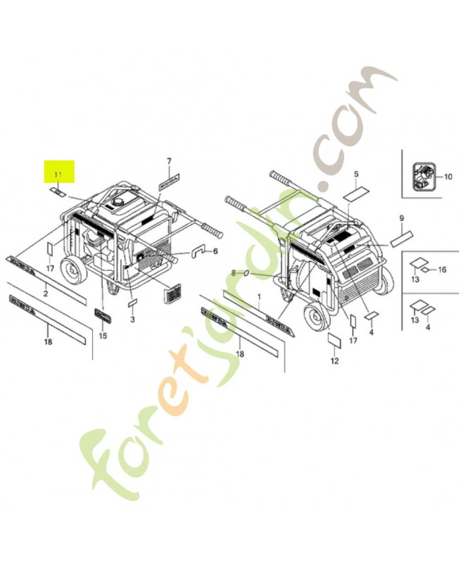Marque d'indication d'essence  réf. Honda 87565Z22620