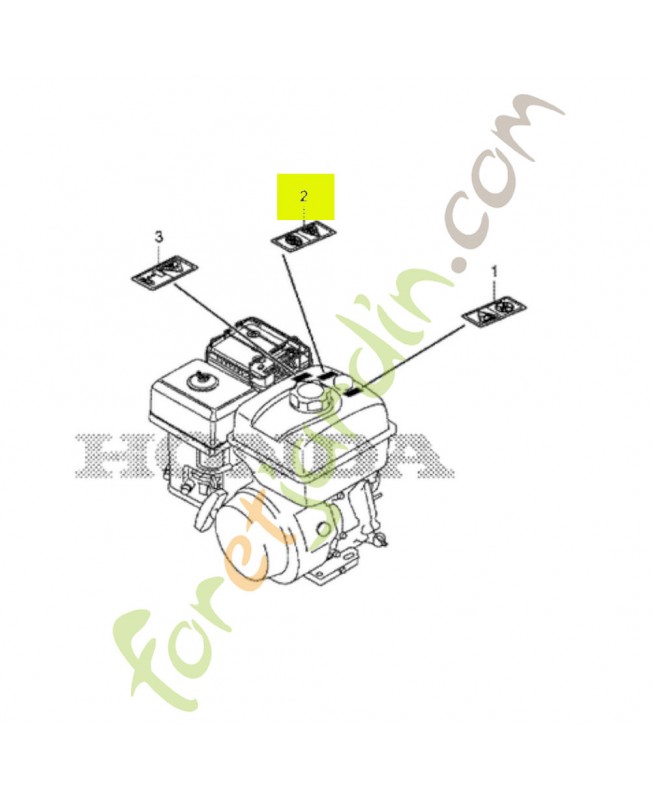 Marque avertissement de réf. Honda 87561Z0SG10