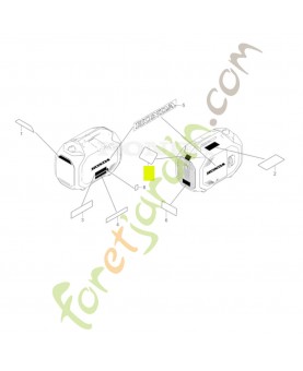 Etiquette d'avertissement réf. Honda 87542Z45000
