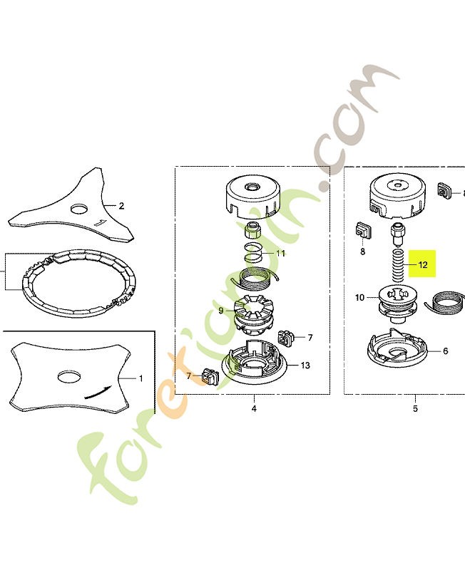 Ressort réf. Honda 72564VL6R13