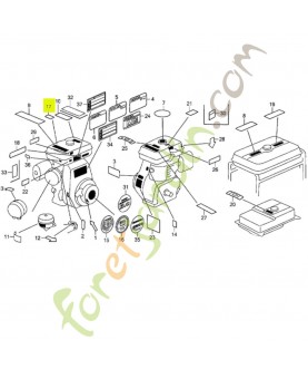 Etiquette d'avertissement réf. Honda 87539ZA8660