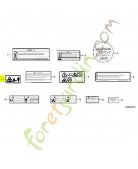 Etiquette d'avertissement réf. Honda 87539Z4M800
