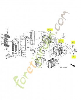 Ecrou de bride, 8mm réf. Honda 9405008080
