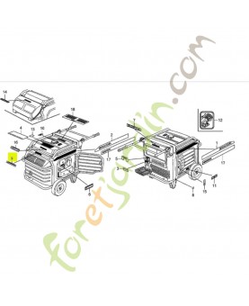 Etiquette d'avertissement réf. Honda 87539Z25A60