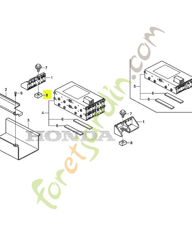 Ecrou special, 6mm réf. Honda 90301VP7000